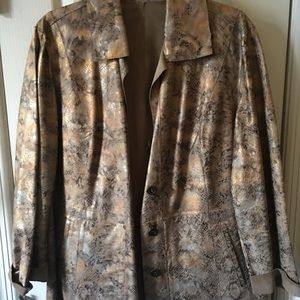 Chicos leather blazer reversible like new